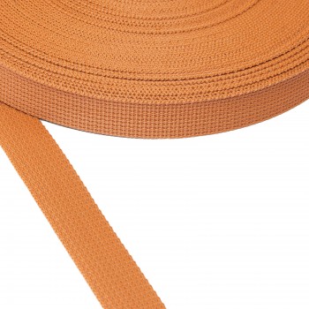 Stiff belt, narrow fabric, webbing tape in 25mm width and Tile Color
