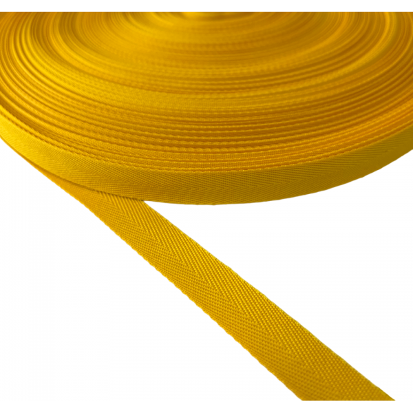 Φακαρόλα συνθετική  σε βαθύ κίτρινο 15mm
