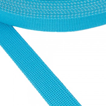 Cotton belt, narrow fabric, webbing tape in 30mm width and Turquoise Color 
