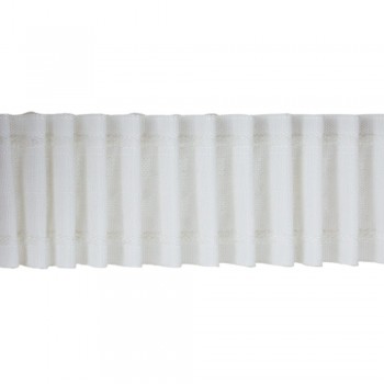 Κουρτινοθηλιά με συνεχόμενη πιέτα λευκή 65mm