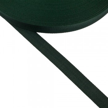 Herringbone Tape synthetic 20mm width in Dark Green color