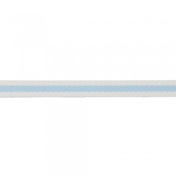 Φακαρόλα λευκή-γαλάζια  συνθετική 10mm με ρίγα