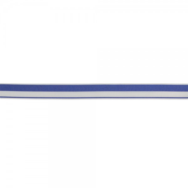 Κορδέλα μεταλλίων λευκό - μπλε 20mm 