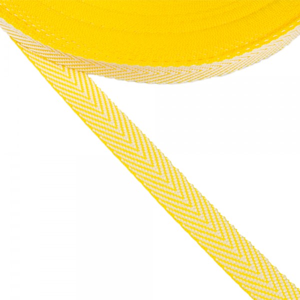 Ρέλι λευκό-κίτρινο πολυέστερ 20mm