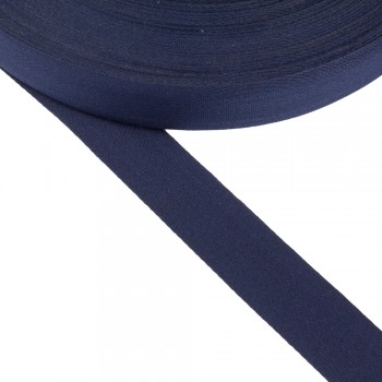 Herringbone Tape Cotton 30mm width in Blue color