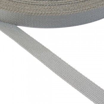 Cotton narrow fabric, webbing tape, trimming in 16mm width and Khaki Color