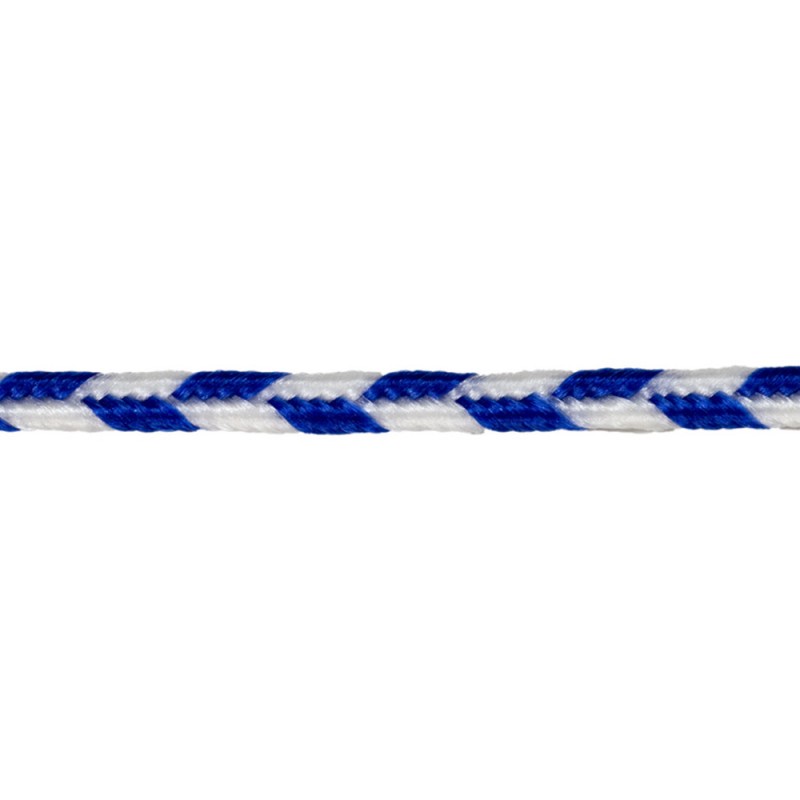 Σουτάζ Ραιγιόν πολυέστερ Λευκό - Μπλε 3.5mm 