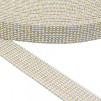 Cotton belt, narrow fabric, webbing tape ,trimming in 25mm width and Beige Color