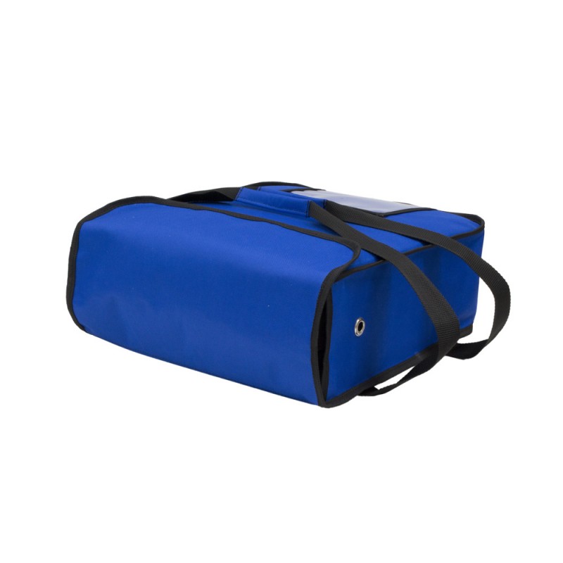 Ισοθερμική τσάντα Θερμόσακος Delivery μεταφοράς πίτσας με χερούλια για 3 μεγάλες σε μπλε χρώμα