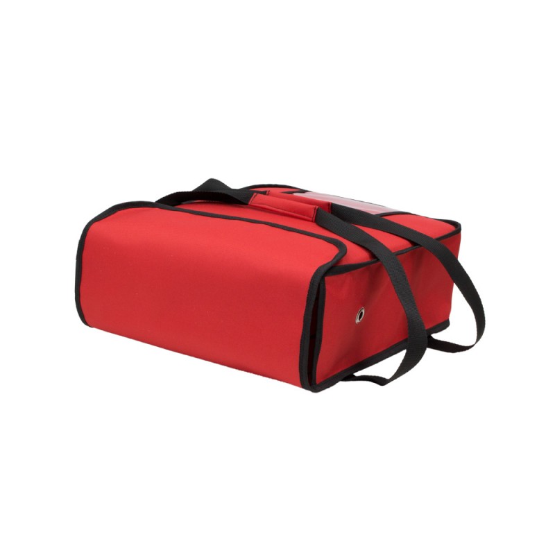 Ισοθερμική τσάντα Delivery θερμόσακος μεταφοράς πίτσας για 3 μεγάλες σε κόκκινο χρώμα