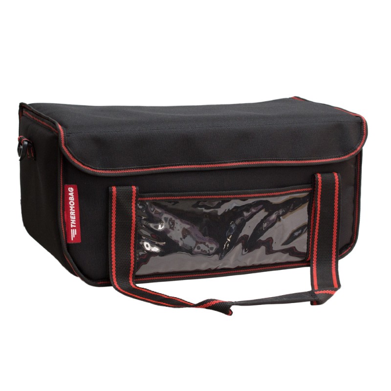 Ισοθερμική τσάντα Delivery Καφέ Θερμόσακος για Μεταφορά εως 8 καφέ ή 24 λίτρα με κόκκινη ρίγα