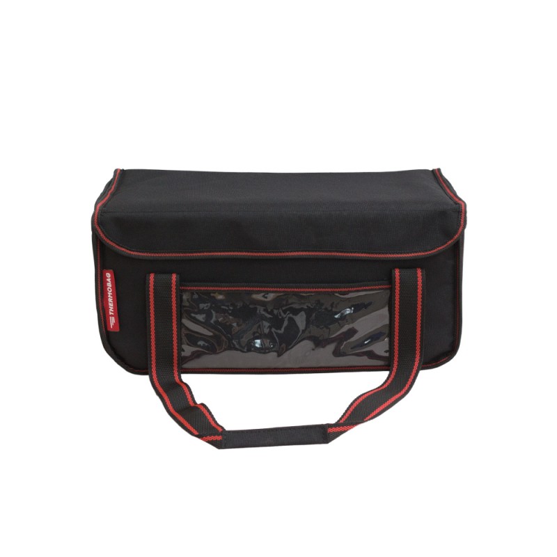 Ισοθερμική τσάντα Delivery Καφέ Θερμόσακος για Μεταφορά εως 8 καφέ ή 24 λίτρα με κόκκινη ρίγα