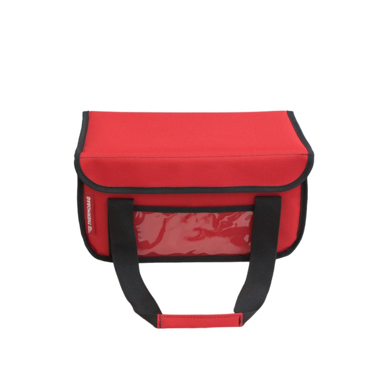 Ισοθερμική τσάντα Θερμόσακος Delivery για Μεταφορά εως 6 καφέ ή 15 λίτρα σε κόκκινο χρώμα