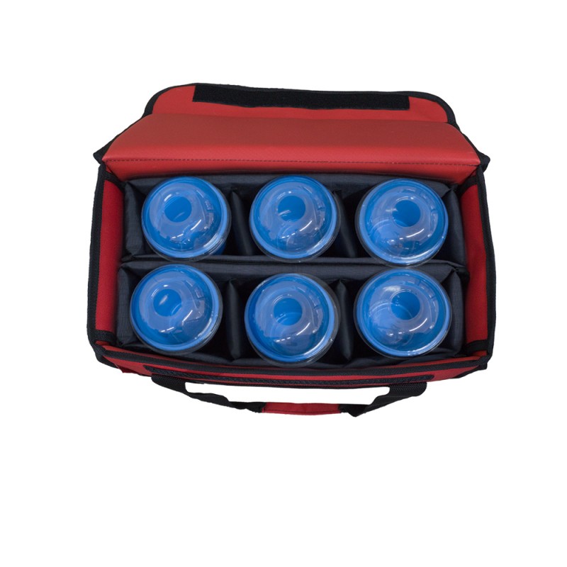 Ισοθερμική τσάντα θερμόσακος delivery για μεταφορά εως 8 + 3 ή 6 + 2 καφέ ή 20 λίτρα σε κόκκινο χρώμα