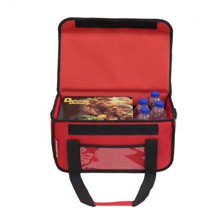 Ισοθερμική Τσάντα Delivery για Φαγητό Θερμόσακος Μεταφοράς Φαγητού 20 λίτρα σε κόκκινο χρώμα