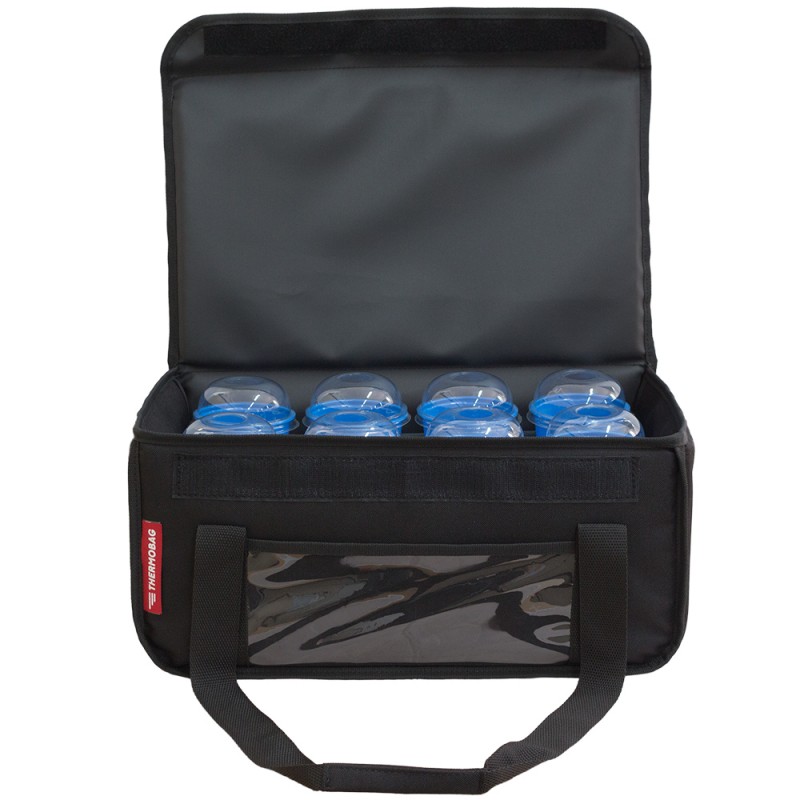 Ισοθερμική τσάντα delivery Καφέ Θερμόσακος μεταφοράς  εως 8 + 3 καφέ ή 30 λίτρα σε μαύρο χρώμα
