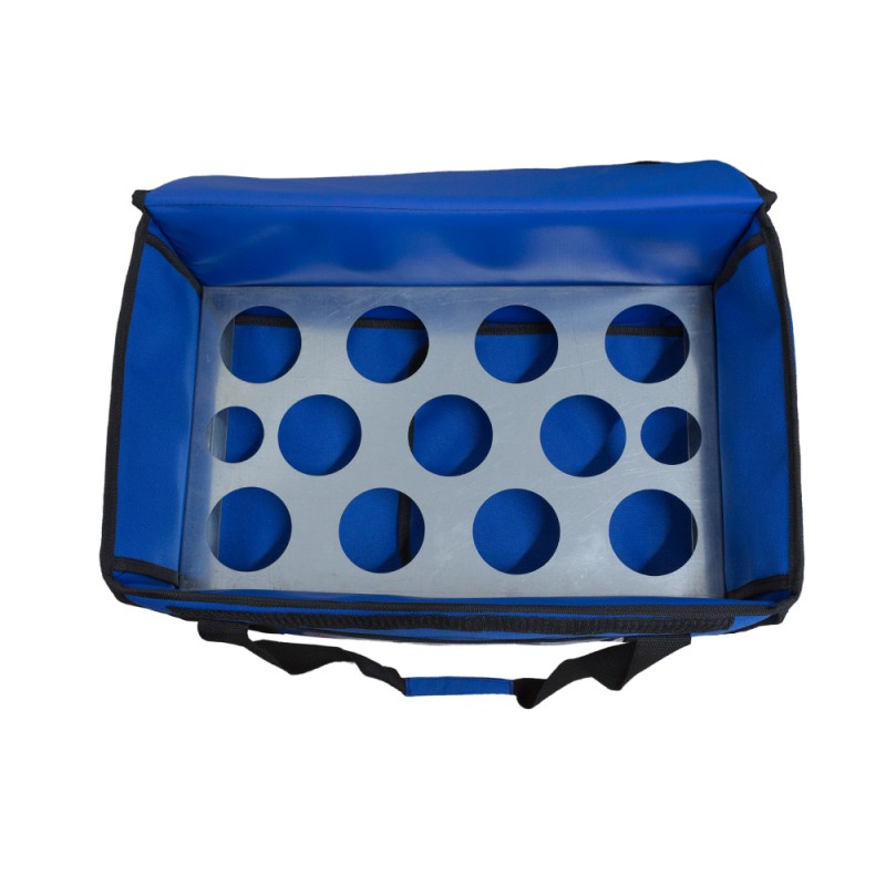 Ισοθερμική τσάντα μεταφοράς  καφέ delivery  θερμόσακος εως 11 + 2 καφέ ή 40 λίτρα σε μπλε ρουά χρώμα