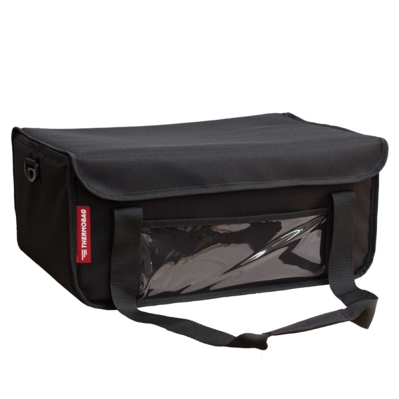 Ισοθερμική Τσάντα Delivery για Φαγητό Θερμόσακος Μεταφοράς Φαγητού 40 λίτρα σε μαύρο χρώμα