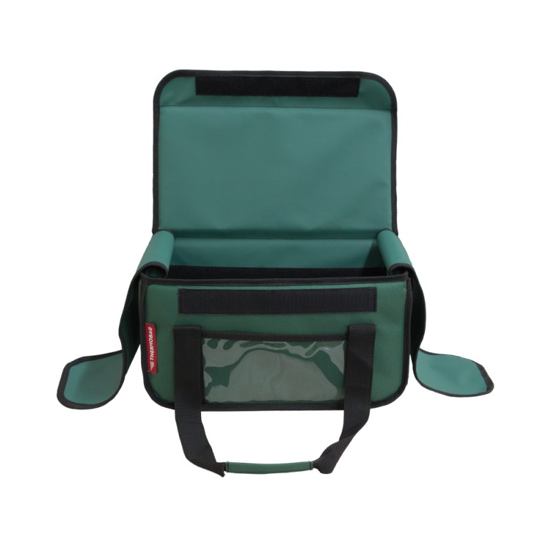 Ισοθερμική τσάντα θερμόσακος delivery για μεταφορά εως 8 + 3 ή 6 + 2 καφέ ή 20 λίτρα σε πράσινο χρώμα