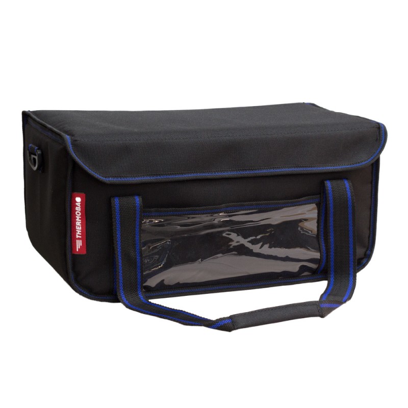 Ισοθερμική Τσάντα Delivery για Φαγητό Θερμόσακος Μεταφοράς Φαγητού 24 λίτρα με μπλε ρίγα