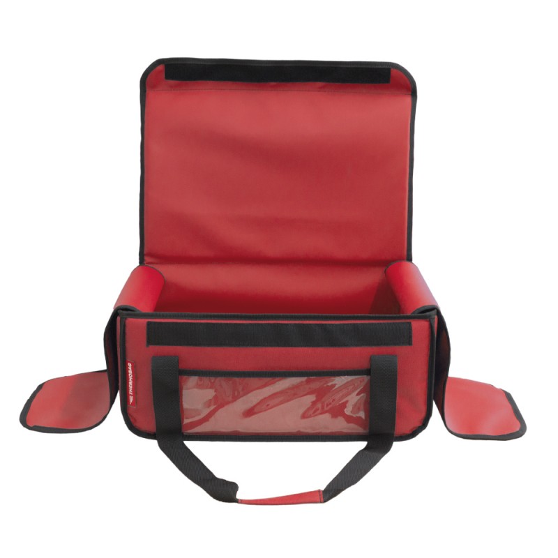 Ισοθερμική Τσάντα Delivery για φαγητό Θερμόσακος μεταφοράς για σουβλάκια 40 λίτρα σε κόκκινο χρώμα